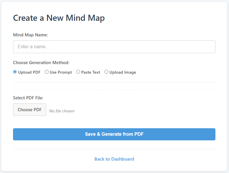 MindMapper Creation Page